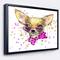 Designart - Puppy Dog in Watercolor - Animal Painting Canvas Art in Black Frame